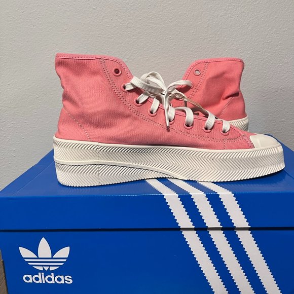 NWT Men's Adidas Originals Nizza Hi Sneakers - Semi Turbo Color - GW5936 - Picture 2 of 6